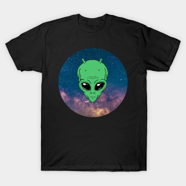 alien universe milky way galaxy T-Shirt by FromBerlinGift